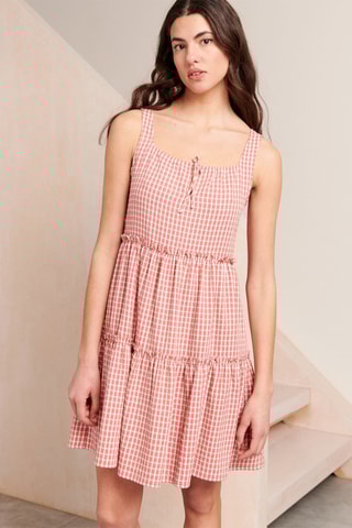 Robe patineuse Renola - Rose et blanc
