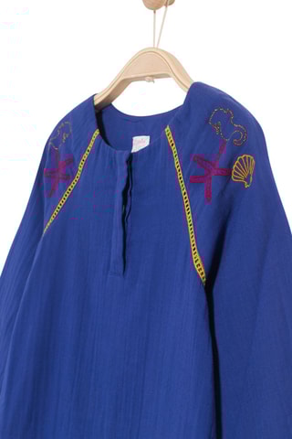 Vestido direito Rigaty - Azul-real