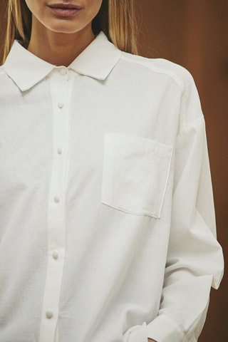 Chemisier oversize Candide - Blanc