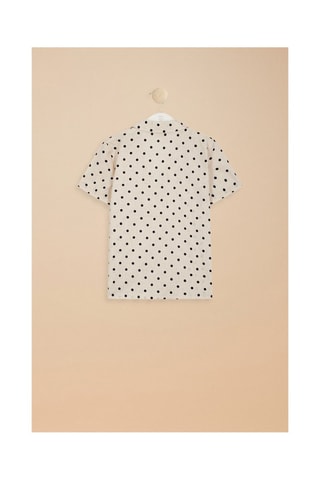 Camisa em linho Cassidy - Branco e preto