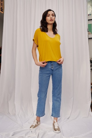 T-shirt oversize Ayden - Amarelo