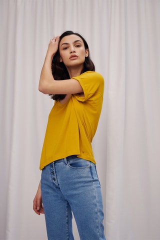 T-shirt oversize Ayden - Amarelo