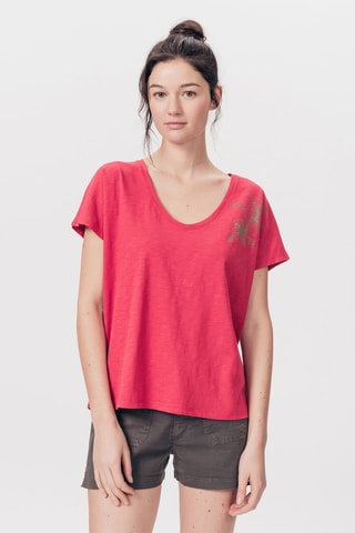 T-shirt em linho Acacia - Vermelho