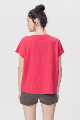 T-shirt em linho Acacia - Vermelho