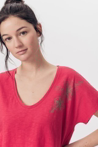 T-shirt em linho Acacia - Vermelho
