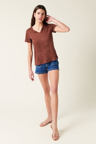 T-shirt Ambroisine - Castanho