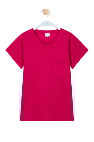 T-shirt em linho Ankety - Fúcsia