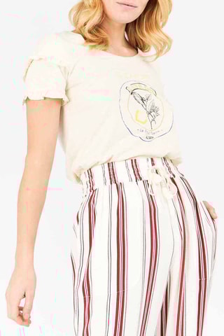 T-shirt em linho Agrumes - Bege