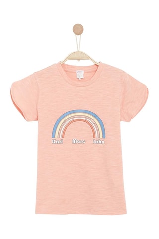 T-shirt em linho Tainbowy - Rosa