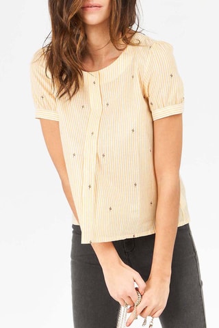 Blusa Amarelo e branco
