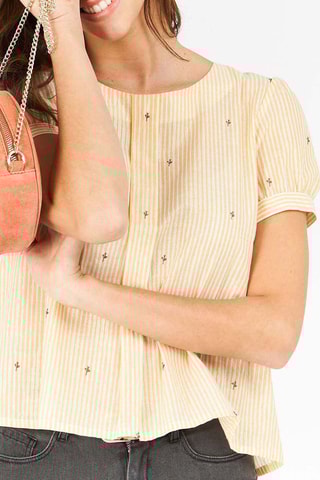 Blusa Amarelo e branco