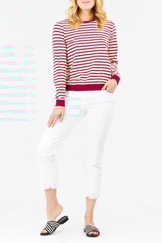 Sweat Bege e vermelho
