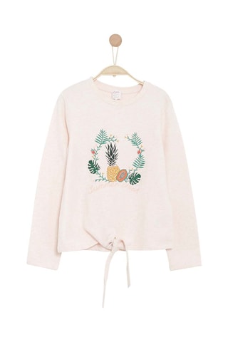Geknoopt T-shirt Solary - Roze