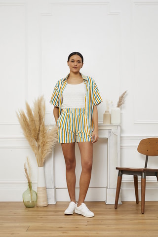 Calções Ilyana - Verde e amarelo