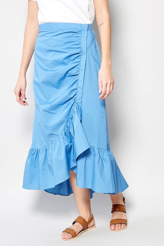 Saia traçada Josefa - Azul