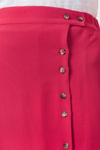 Saia midi cintura alta Jojoba - Vermelho