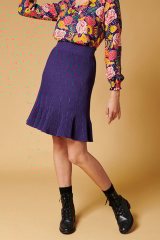 Jupe plissée taille haute Jopadia - Violet