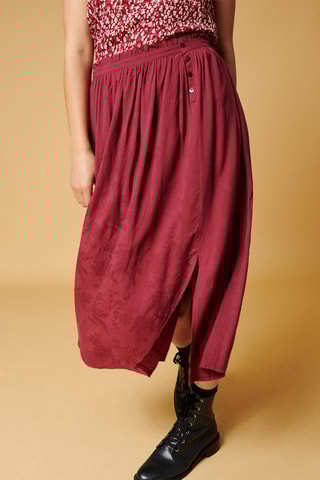Jupe midi taille haute Jaeger - Bordeaux