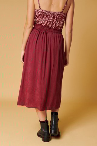 Jupe midi taille haute Jaeger - Bordeaux