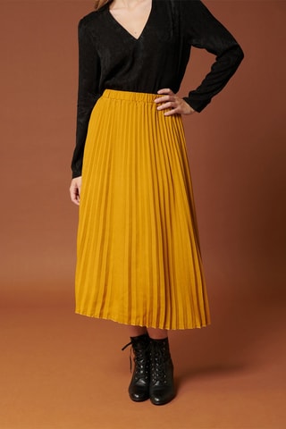 Jupe plissée taille haute Jonah - Jaune