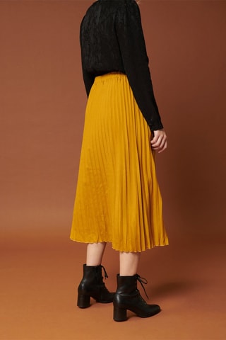 Jupe plissée taille haute Jonah - Jaune
