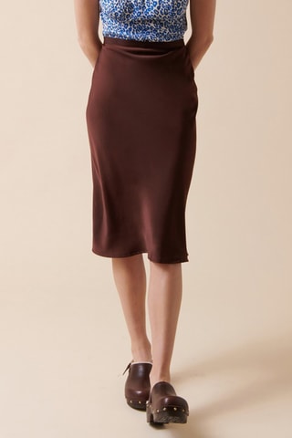 Jupe droite taille haute Junca - Marron