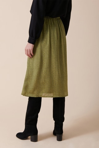 Jupe midi Jayna - Vert olive