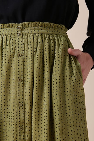 Jupe midi Jayna - Vert olive