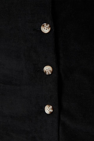 Jupe droite en velours taille haute Joanne - Noir