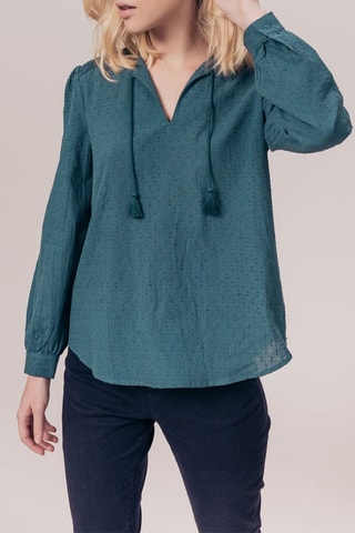 Blouse Teiva Bleu canard