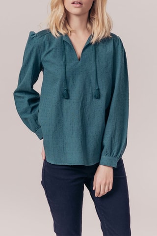 Blouse Teiva Bleu canard