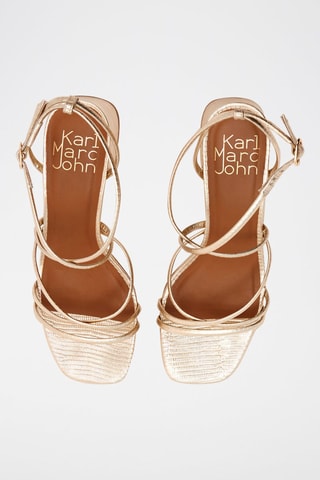 Lakleren Ballerina's met Hak - 
Goudkleurig