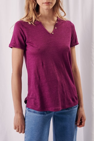 T-shirt en lin - 
Violet