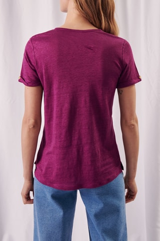 T-shirt en lin - 
Violet