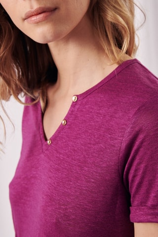 T-shirt en lin - 
Violet