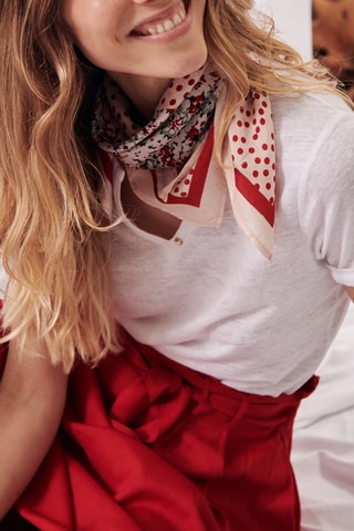 T-shirt en lin - 
Blanc