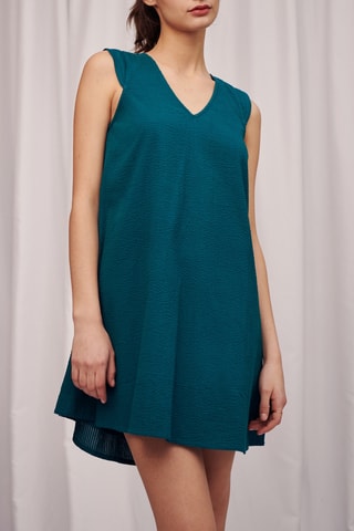 Trapezium Jurk - 
Blauw