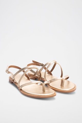Geitenleren Sandalen - 
Goudkleurig
