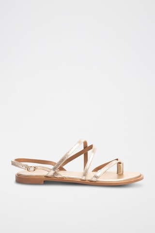 Geitenleren Sandalen - 
Goudkleurig