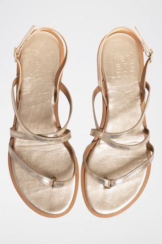 Geitenleren Sandalen - 
Goudkleurig