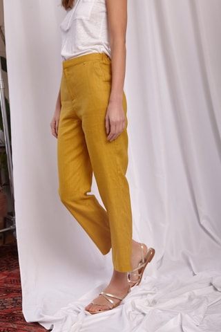 Pantalon en lin - 
Jaune