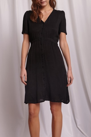 Vestido-camisa - 
Preto
