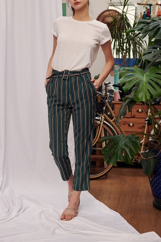 Pantalon - 
Bleu canard