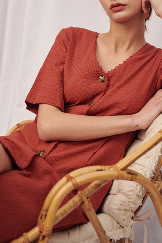 Robe chemise - 
Cuivré