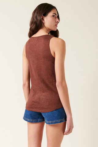 Camisola de alças Angele - Castanho