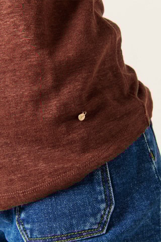 Camisola de alças Angele - Castanho