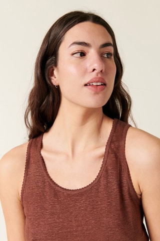 Camisola de alças Angele - Castanho