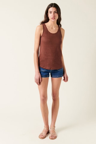Camisola de alças Angele - Castanho