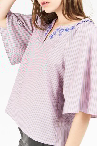 Blusa Tamara - Rosa e azul