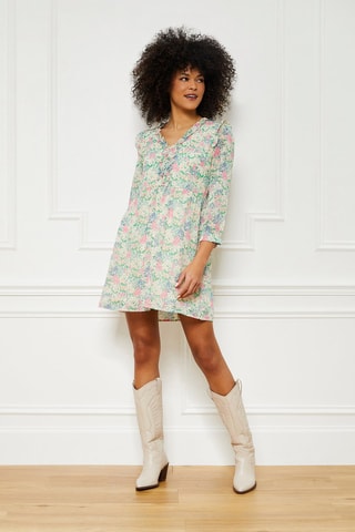 Skaterjurk Rita - Beige en Groen